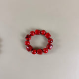 PULSERA PELOTAS ROJO